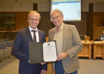 dr wassenaar awarded certificate of merit by mayor of williams lake british columbia